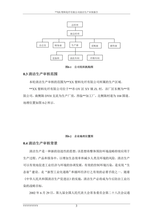 塑料化纤有限公司清洁生产审核报告.docx