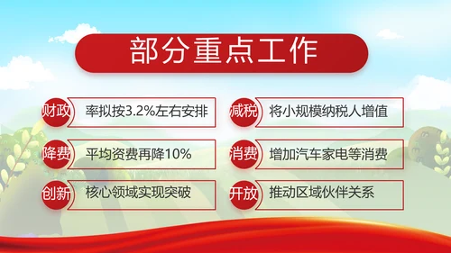 推进乡村振兴重点工作总结动态PPT