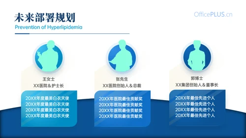 蓝色医疗行业工作汇报 PPT 模板