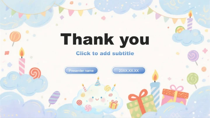 蓝紫色水彩小清新风生日会游戏活动策划PPT主题模板