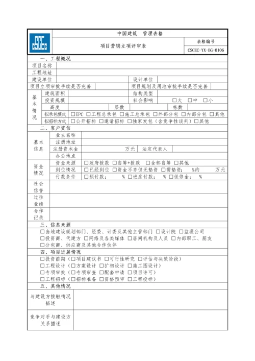 营销管理手册附件(表格).docx