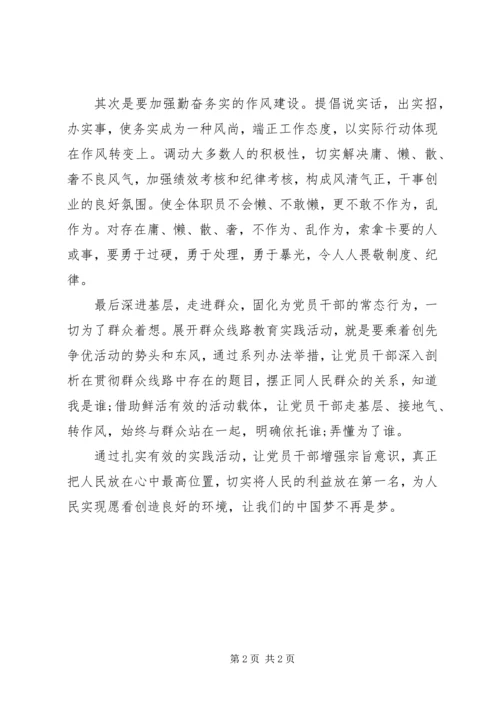 学习开展党群众路线教育心得体会.docx