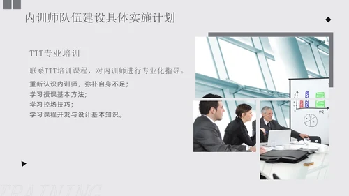 灰色商务形状风如何打造内训师团队