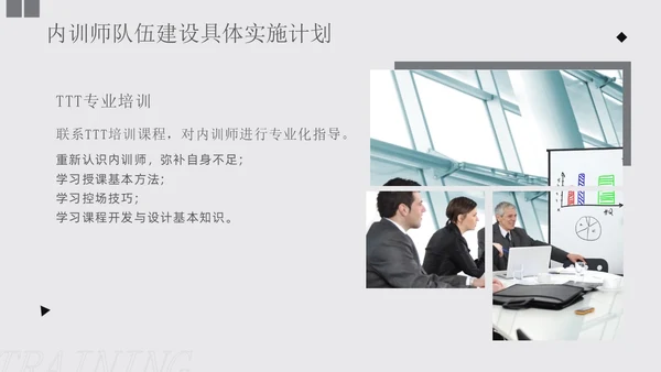 灰色商务形状风如何打造内训师团队