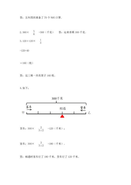 人教版六年级上册数学期中测试卷精品（全优）.docx