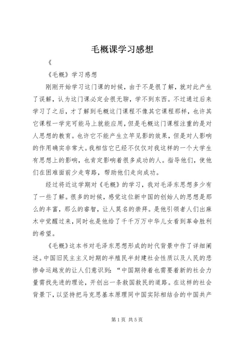 毛概课学习感想.docx