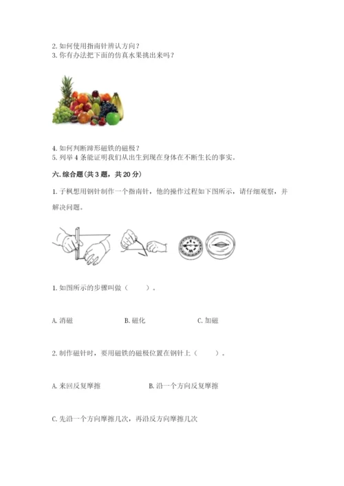 教科版小学科学二年级下册期末测试卷带答案（考试直接用）.docx
