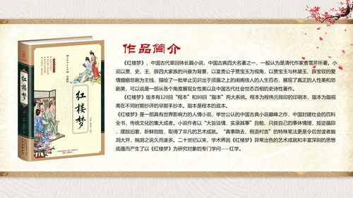 古代文学四大名著之红楼梦PPT模板