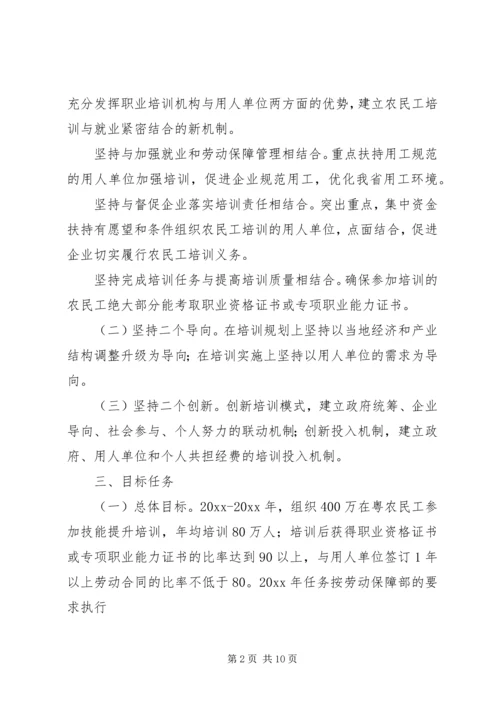 省农民工技能提升培训计划实施方案.docx