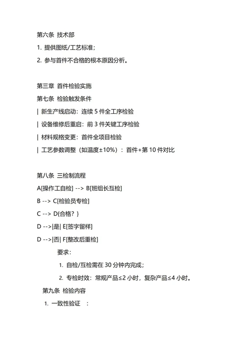 通用首件检验管理制度