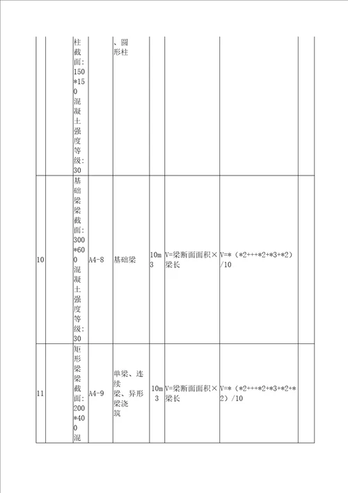 工程量计算书
