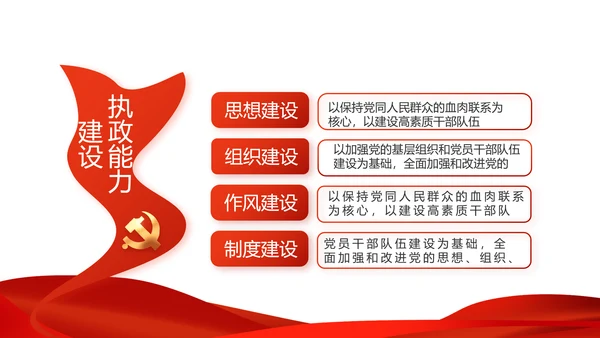 红色党支部工作总结汇报动态PPT党课