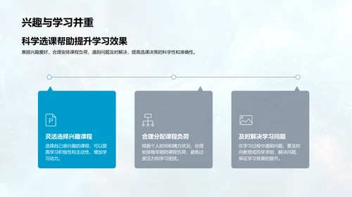 科学选课报告PPT模板