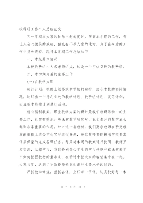 学校科研工作个人总结范文.docx