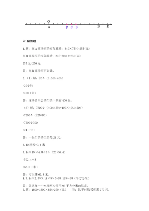 东川区六年级下册数学期末测试卷含精品答案.docx