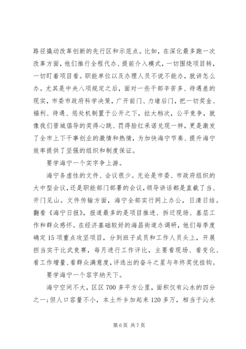 在海宁挂职的心得体会.docx