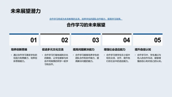 合作学习班会报告PPT模板