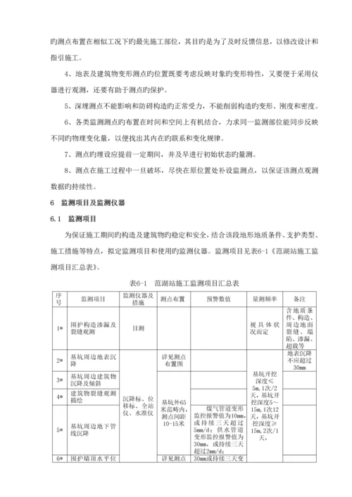 地铁车站基坑监测专题方案.docx