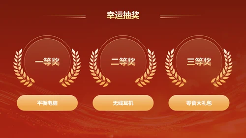 红色喜庆风2025年会节目表演与流程安排PPT模板