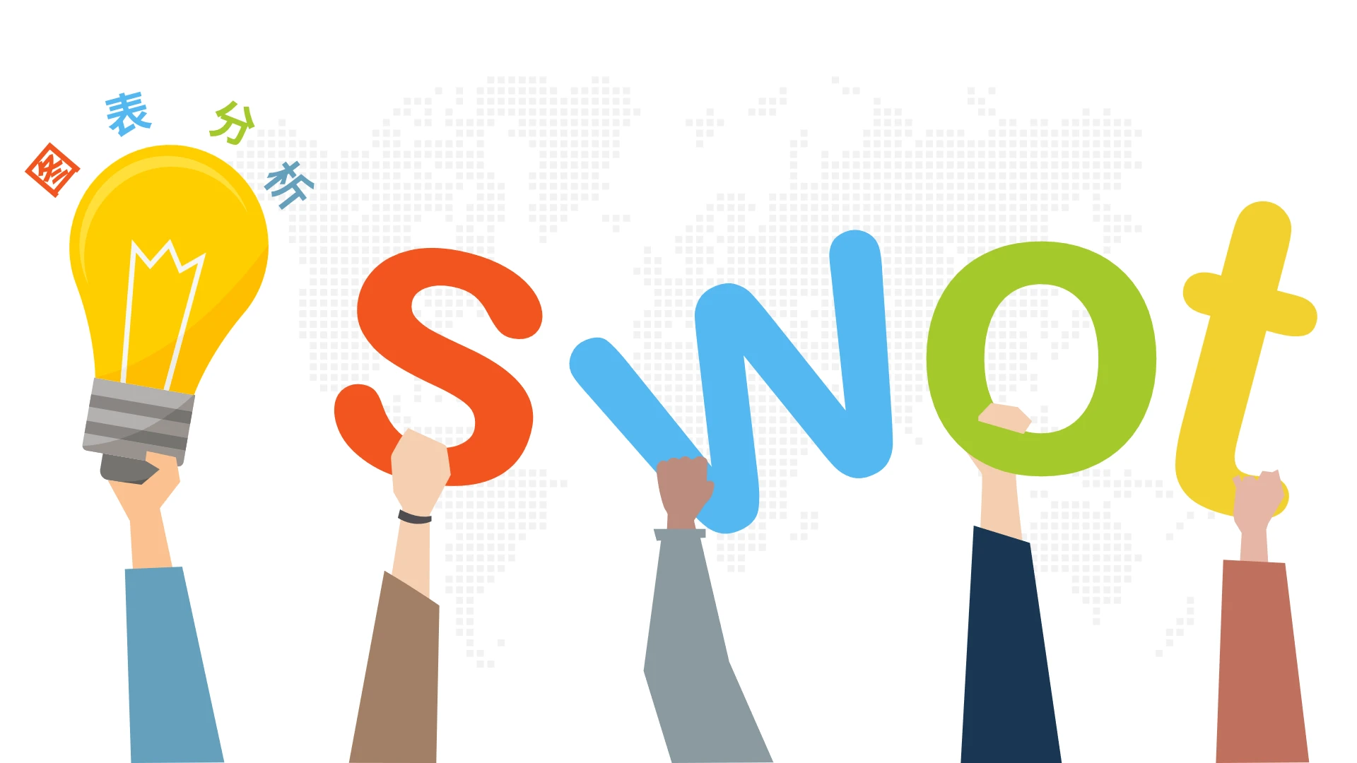 swot分析图表ppt模板