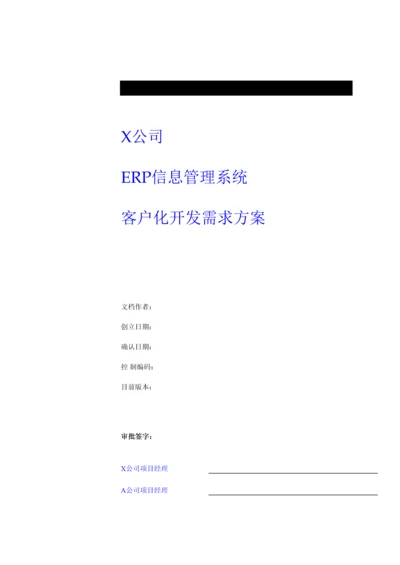 公司ERP信息基础管理系统开发管理专题方案.docx