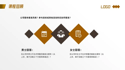 棕色简约着装礼仪培训PPT模板宣传PPT动态PPT