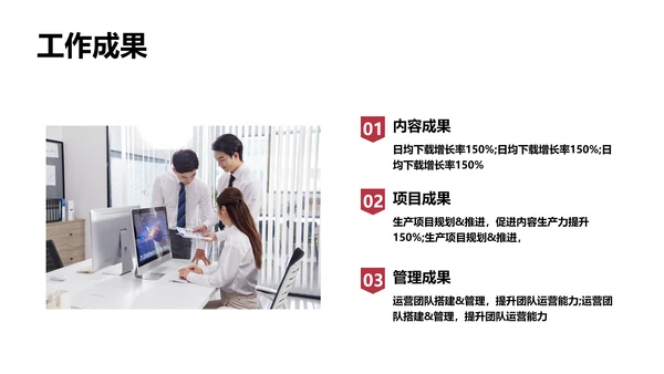 欧美简约商务风年度工作总结汇报