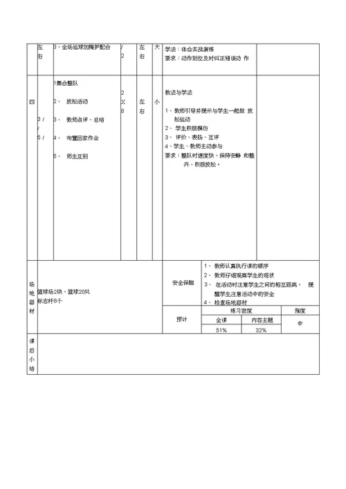 篮球掩护配合教案