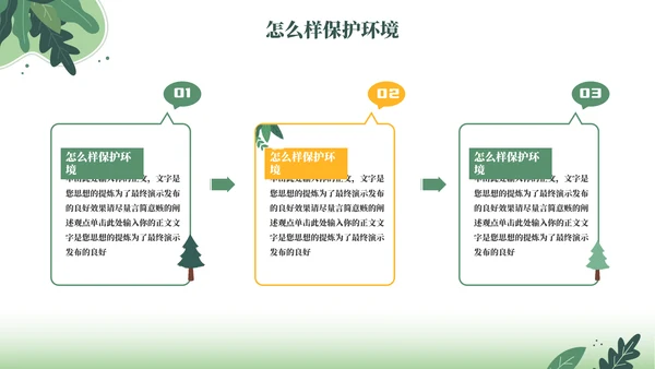 卡通风保护环境通用PPT模板