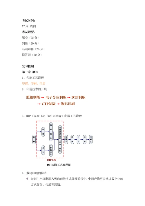 包装印前处理技术复习提纲