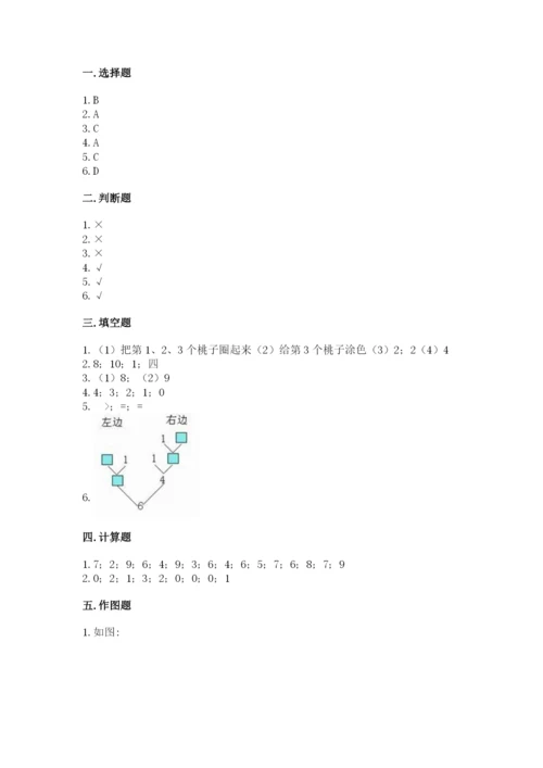 北师大版一年级上册数学期中测试卷【学生专用】.docx