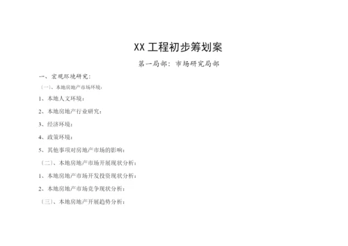 XX项目初步策划案(1).docx