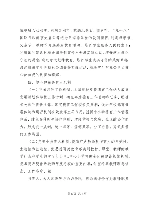 6小学开展培育和践行社会主义核心价值观活动的方案.docx