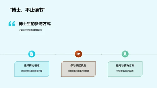 博士视角：教育研究之旅