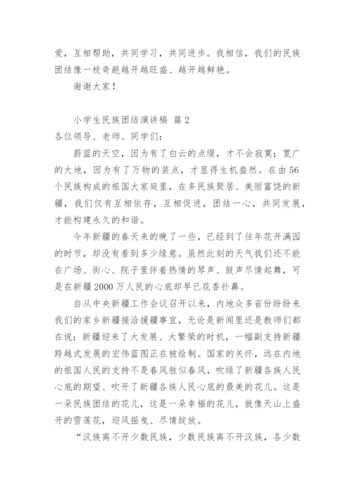 小学生民族团结演讲稿.docx