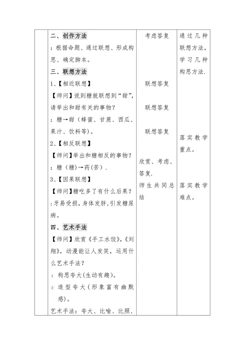 动漫教学设计