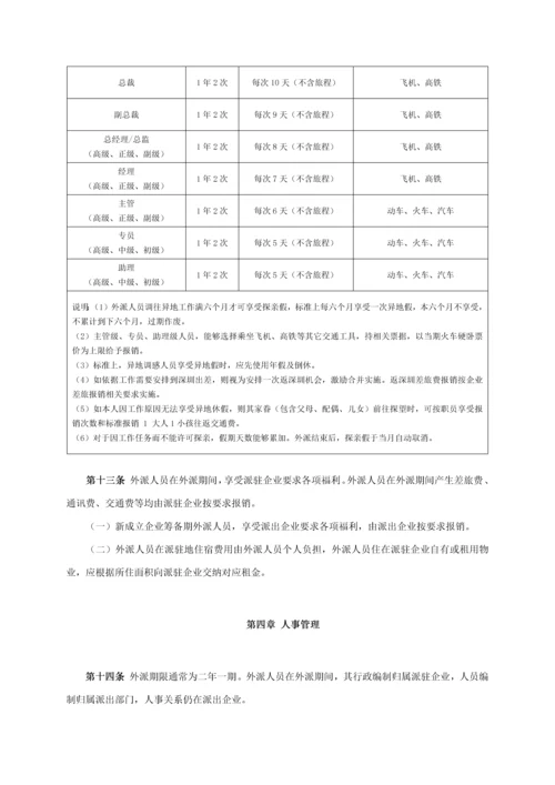 外派人员管理标准规定.docx