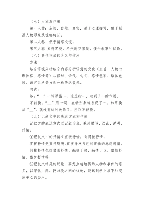 关于初中语文阅读理解解题技巧整理.docx