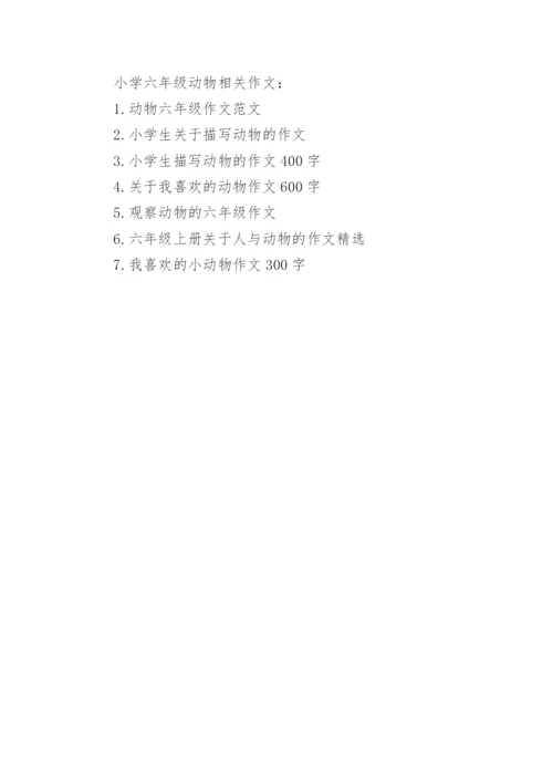 小动物小学六年级作文范文.docx