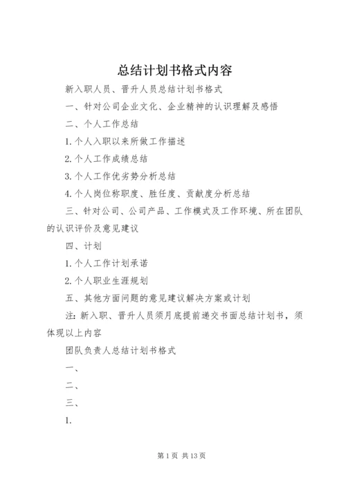 总结计划书格式内容.docx