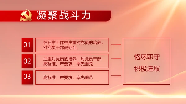 红色大气党建党支部年终述职报告PPT