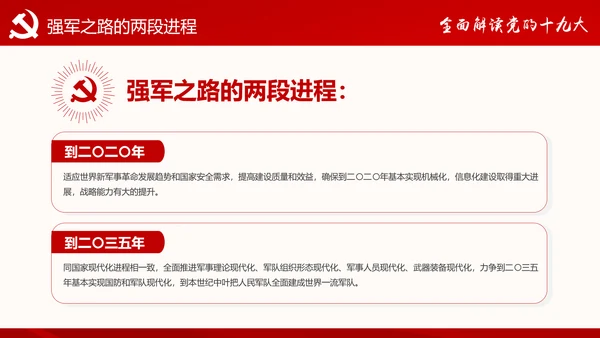 党的十九大报告讲话全文精神学习PPT模板