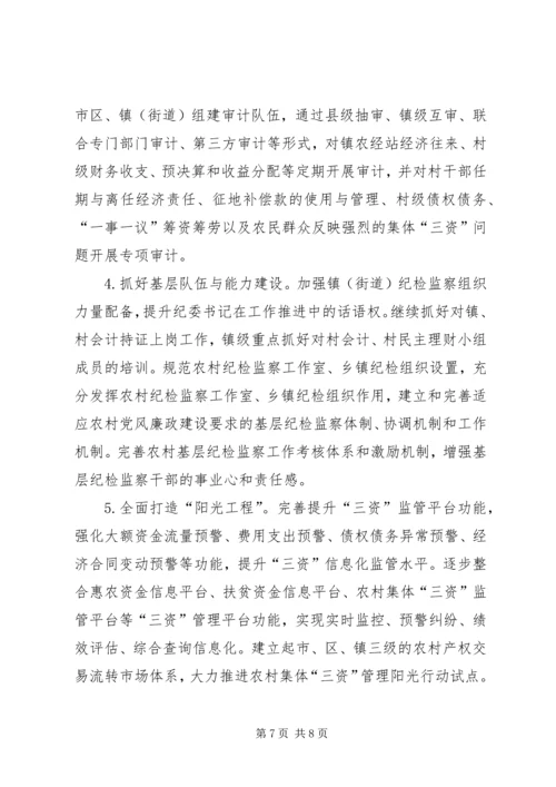 关于农村扶贫领域和农村集体三资管理监督机制建设情况调研材料.docx