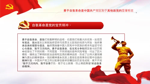 学习坚持自我革命十个坚持党课党支部PPT课件