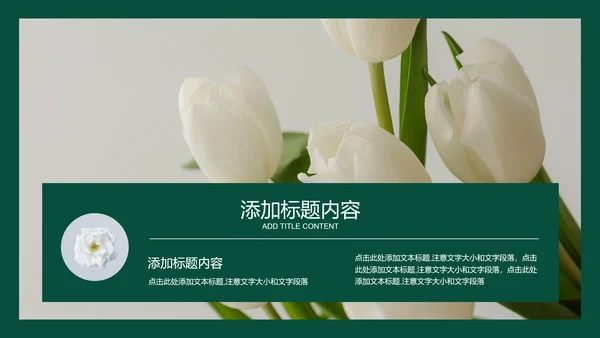 绿色商务风疗愈行业通用PPT演示模板