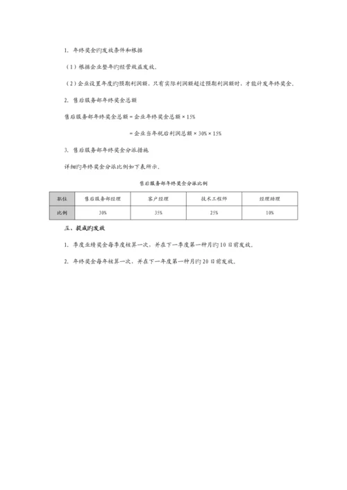 软件售后服务人员提成方案附表.docx