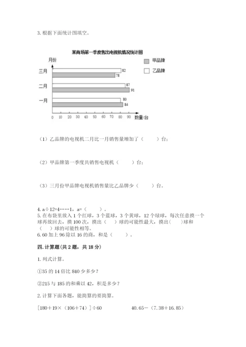 苏教版小学数学四年级上册期末卷【培优a卷】.docx