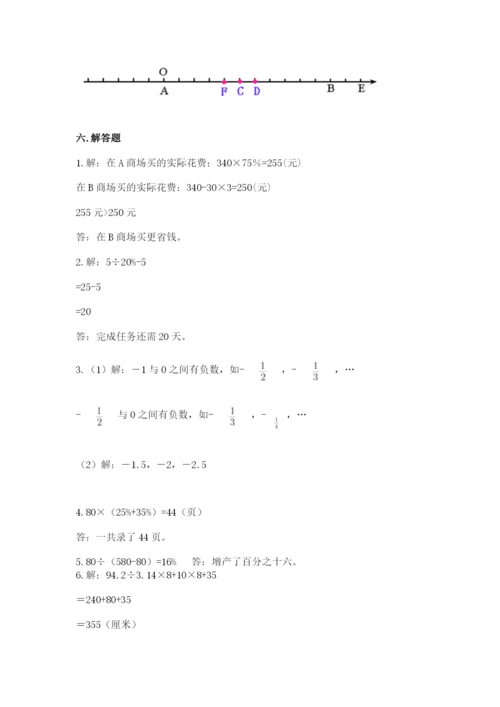 沪教版小学数学六年级下册期末检测试题（满分必刷）.docx