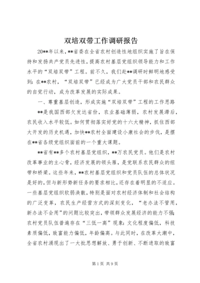 双培双带工作调研报告.docx