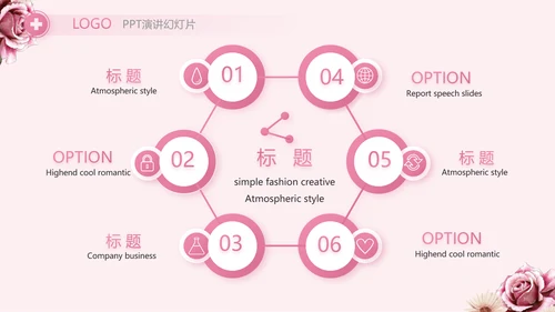 粉色创意护士护理培训工作总结动态PPT模板